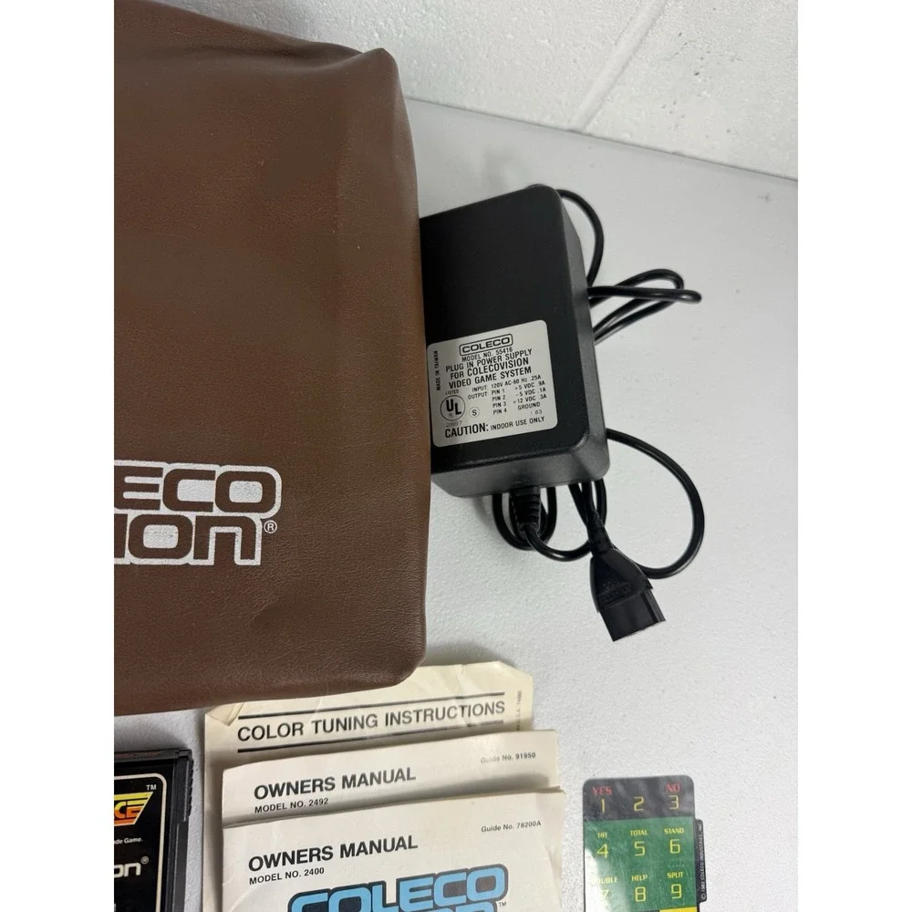 Vintage Lot Coleco Vision Console, Controllers, Games Tested And Works